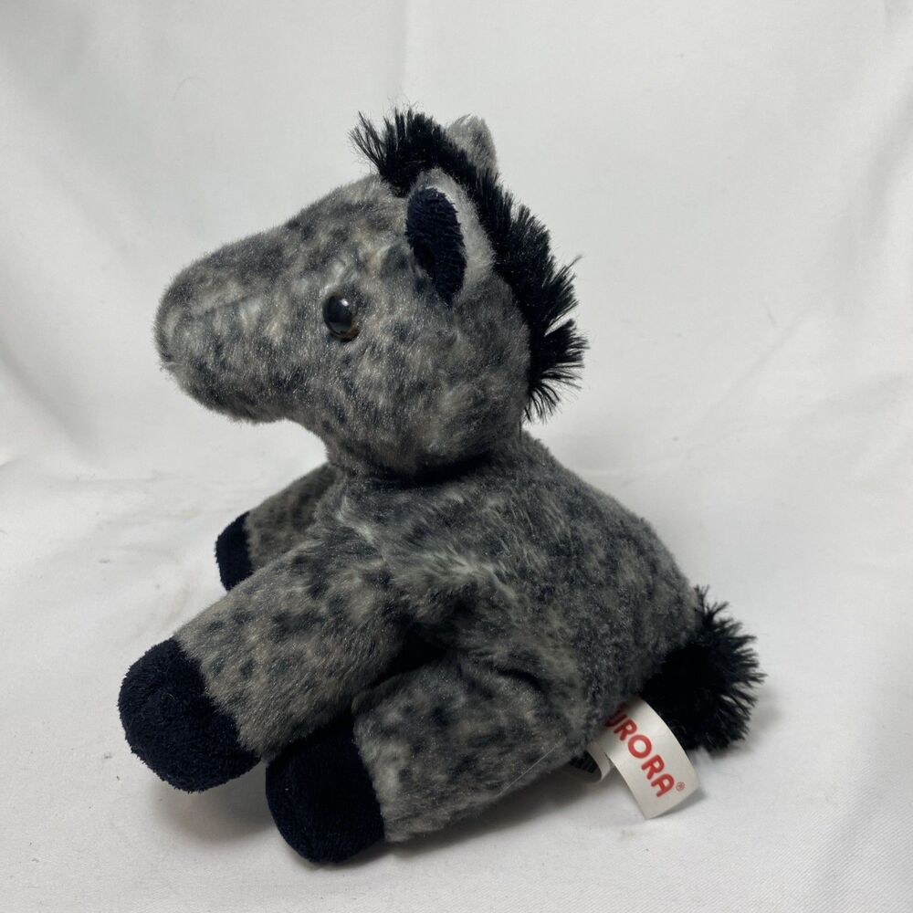 Aurora - Mini Flopsie - 8" Plush Storm Dapple Grey Horse